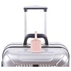 4 Pack Leather Luggage Travel Bag Tags by Travelambo (Rose