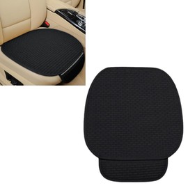 HHZL 2PCS Car Seat Cushion Covers, Car Seat Cover Pad Front Bottom Protector Mat with Storage Pocket, Breathable Comfortable Auto Front Cushion Pad Mat for Most Vehicle and Office Accessories(Black)