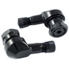 Felgenfactory 2x Motorcycle Aluminium Angle Valve Black 11.3 mm Valves