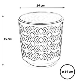 Tymar Flower Pot, Set of 2, Round Shape, Planter (Black/White, Diameter 14 cm)