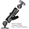 VAUBORTTI 1.5" Ball Mount Base with Round AMPS Plate –