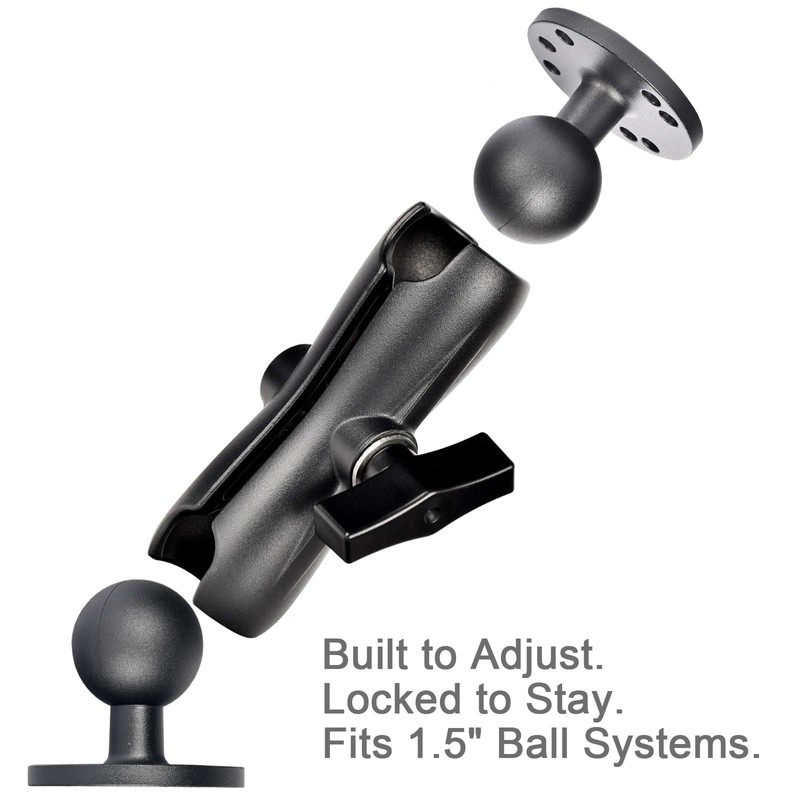 VAUBORTTI 1.5" Ball Mount Base with Round AMPS Plate –