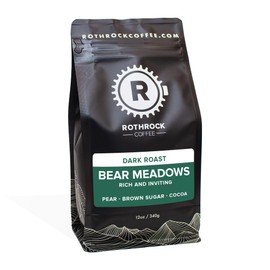 Rothrock Coffee Bear Meadows Dark Roast Whole Bean coffee 12oz Bag