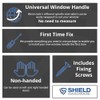 SHIELD HARDWARE Universal uPVC Window Handle Multi Spindle White