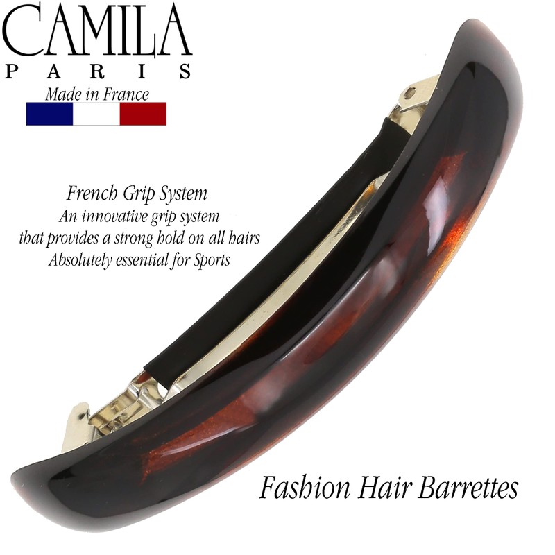 Camila Paris French Hair Barrettes Clips for Girls, Tortoise Shell,