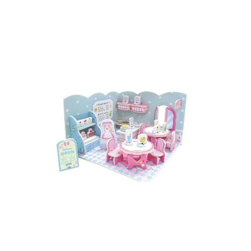 Let’s Make a Dollhouse, Shop, Bakery, Cafe, No Scissors Glue