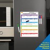 Magnetic Whiteboard for Fridge: Multi-Functional Homework Planner, 42x30cm with Colourful