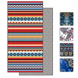 DARCHEN Microfiber Beach Towels Oversize Quick Dry Towel[1 or 4 Pack] Travel Swimming (B [1 Pack] - Benin, Large - 160 x 80 CM)