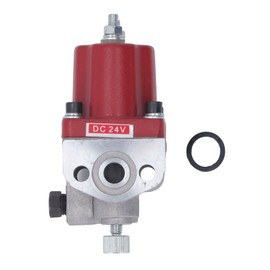 Fuel Shut Off Solenoid 3035346 24V Fuel Stop Solenoid Valve with 1/3 Inch Interface for Gasoline Generator
