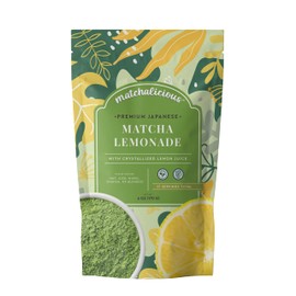 Matchalicious Matcha Lemonade Premium Japanese Green Tea Powder & REAL Lemon Crystals | Just Add Water, Dissolves Easily 6oz