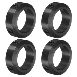uxcell 4pcs Set-Screw Collars 25mm Bore, 1045 Steel Shaft Collars, 38mm OD, 12mm Width Axle Collar Clamp for Linear Rod Shaft Guide