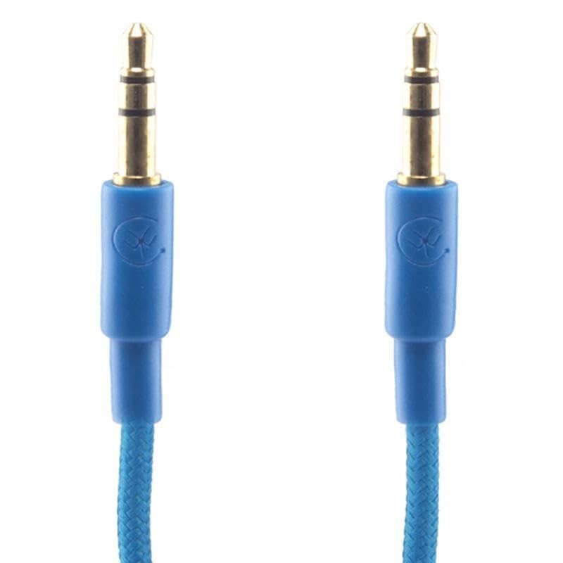 LockMingle 3.5mm Aux Audio Cable, 1m Braided Nylon, Gold-Plated Connectors,
