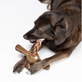 Benebone Pawplexer Interactive Treat Dispensing Tough Dog Puzzle Chew Toy, Made in USA, Large, Real Bacon Flavor