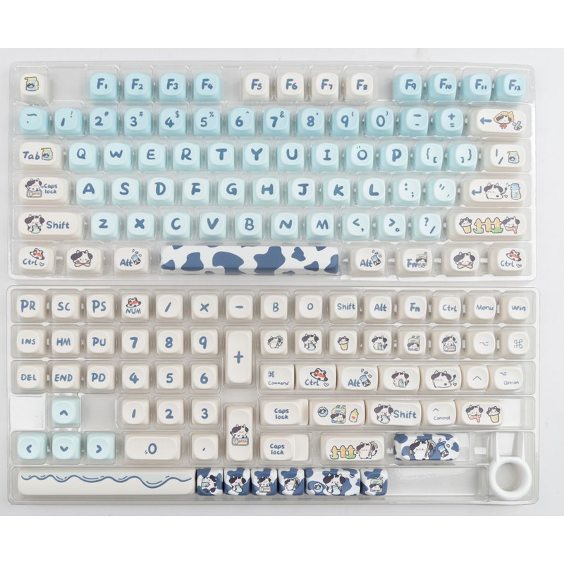 Cmokifuly MOA Shape Keycaps, Cute Cow Shape Custom Keycaps, 142