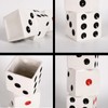 XMMEIMK Dice Vase White Ceramic Vase for Home Decor, 8
