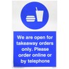 Viking Signs MV6012-A6P-V We are open for takeaway orders only.