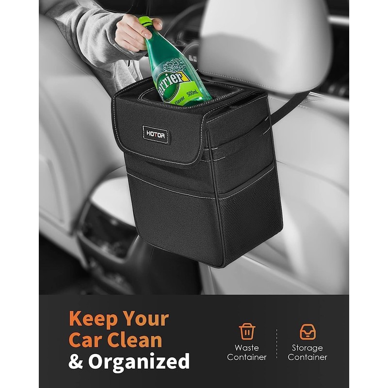 HOTOR Car Trash Can - 3.5 Gallon Ultra Large Car