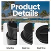 4 Pcs Pool Umbrella Stabilizer Adapter Threaded Adapter (1 1/2"