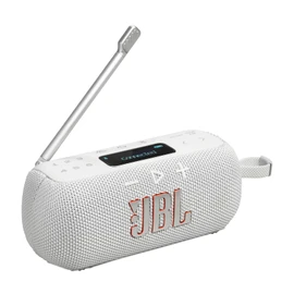 JBL Tuner 3 Portable DAB/DAB+/FM Bluetooth Radio with 6 Stations, Up to 15 Hours Playback, IP68 Waterproof and Dustproof, Auracast Multi-Cast Connection, Compatible with JBL Portable App, White