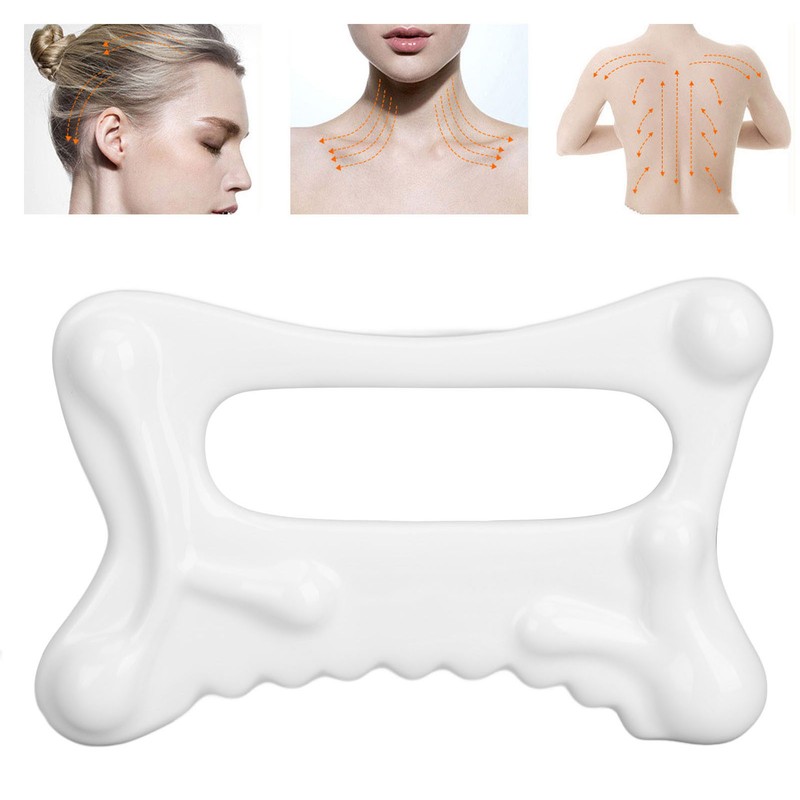 Ceramic Massager Tool Promotes Muscle Relaxation Face Body Contouring Guasha