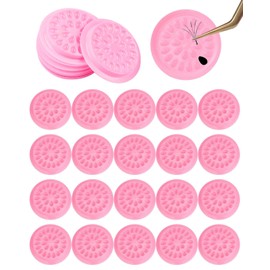 TPZORJX 100 pcs Kleber Dosierer Wimpern - Einweg Wimpernkleber Behälter, Wimpernkleber Halter aus Kunststoff Einweg-Klebeschale für falsche Wimpern Palettenständer für Wimpernverlängerung