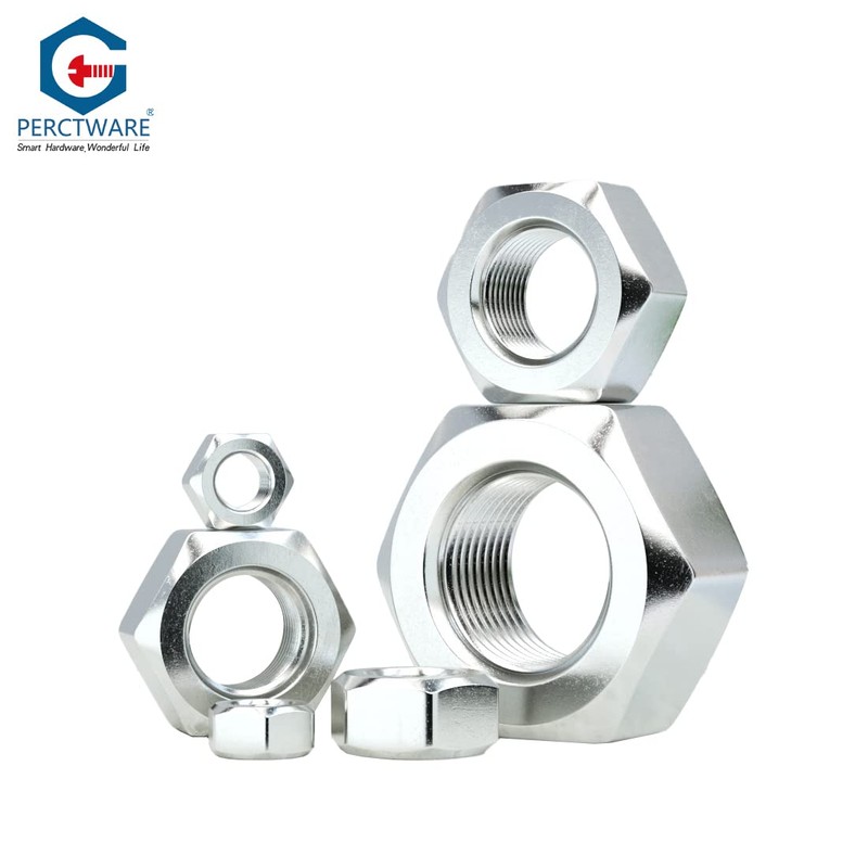 M8(8mm) Iron White Zinc Hex Nut for Bolts & Screws