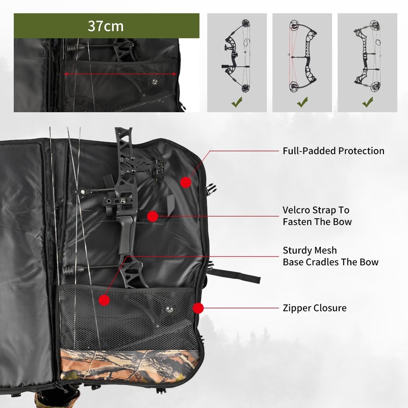 Bow Hunting Backpack for Men, Compound Bow Case for Bowhunters,