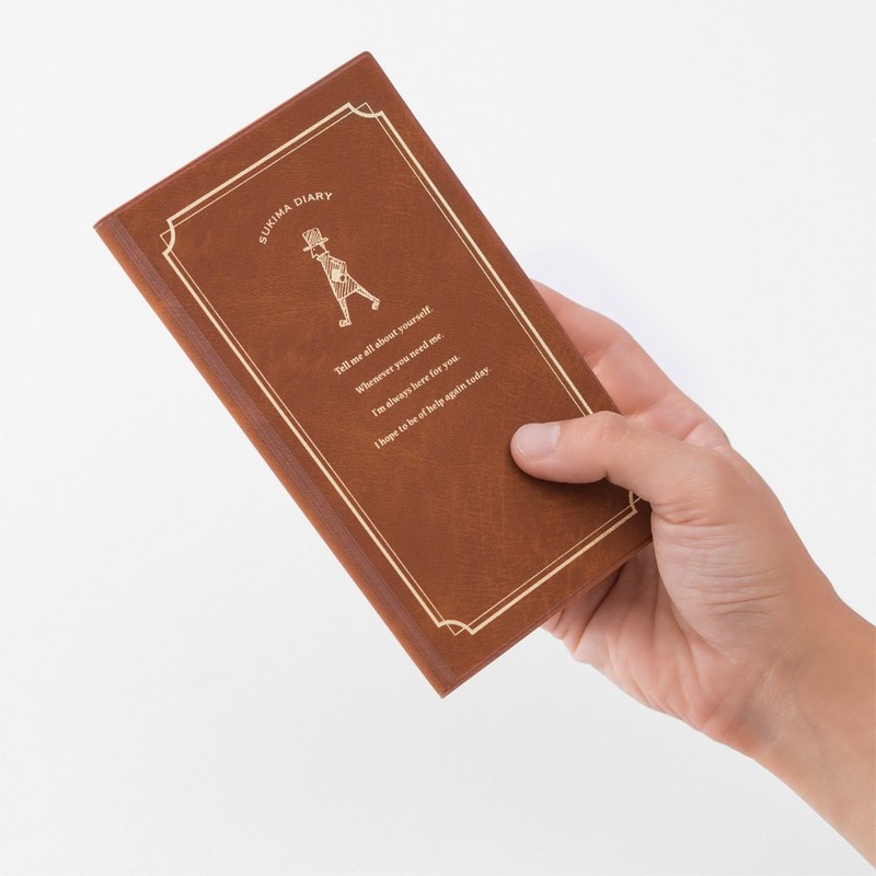 Midori 12863006 Notebook, Diary, Skima, Ruled, Brown