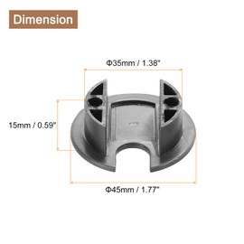 sourcing map Cable Hole Cover 1-3/8"(35mm) Zinc Alloy Desk Cable Wire Cord Grommet Hole Cover for Office Computer Desk Wire Organizer, Bronze Tone