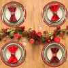 Arquiel Christmas Gingerbread Round Double-Layer Placemats, 14″, Set of 4