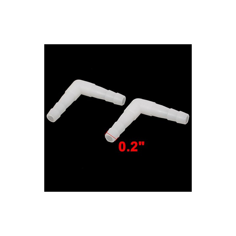 sourcing map Plastic L Shape Aquarium Air Line Tubing Valve