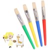 Kids Paint Brushes, 4 Pcs Childrens Paint Brushes Set Flat