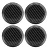 4 Pcs 60mm Wheel Center Caps Carbon Fiber Style Tyre
