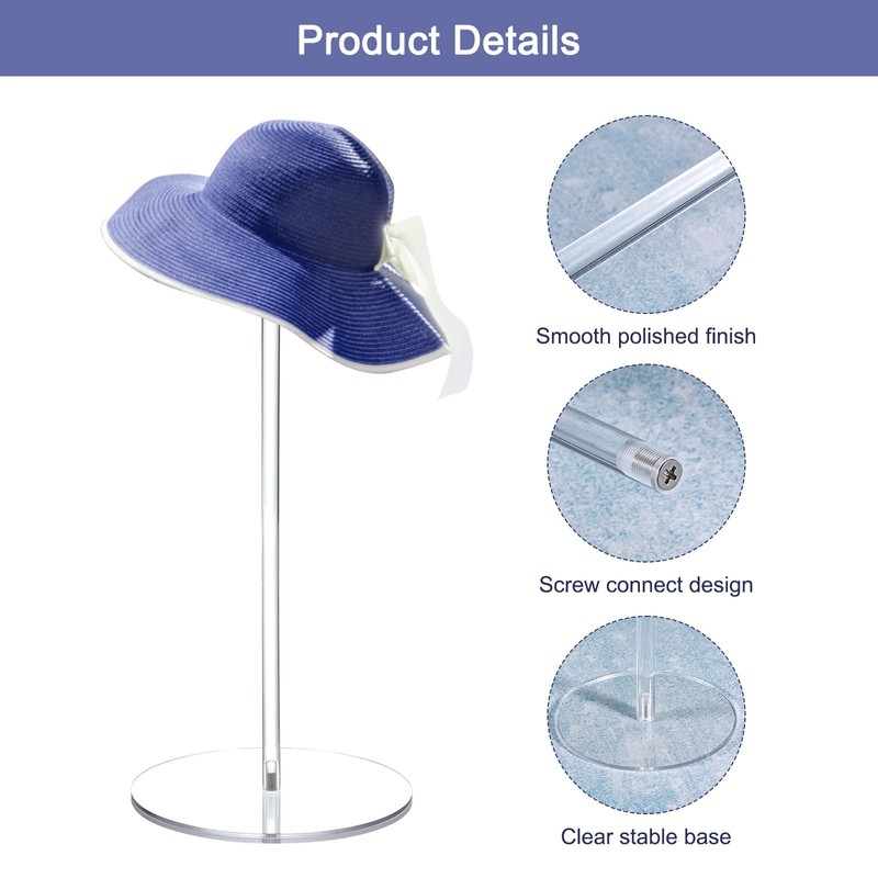sourcing map Acrylic Hat Display Stand 4 Pack 12 Inch