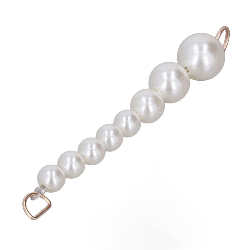 10Pcs Pearl Shoe Chains Polished ABS Resin Metal Buckle Widely