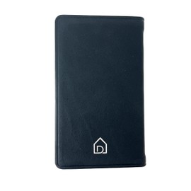 Decorvo Black Leather Mini Address Book - Small Pocket Little Black Book 3.3 x 5.3 inches