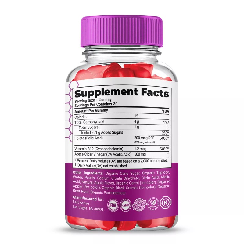 Fast Active Keto ACV Gummies, Max Strength Supplement, FastActive ACV