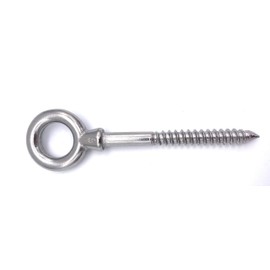Pack of 2 Eye Bolts with Wood Thread Diameter 6 x 60 mm Wood Eye Bolt Long Eye Bolt Stainless Steel V4A A4 AISI316 (Diameter 6-2 Pieces)