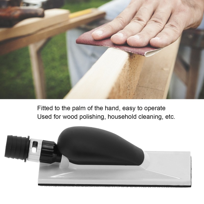 Dust Free Grinding Block Vacuum Handheld Sanding Sander Wood Polishing