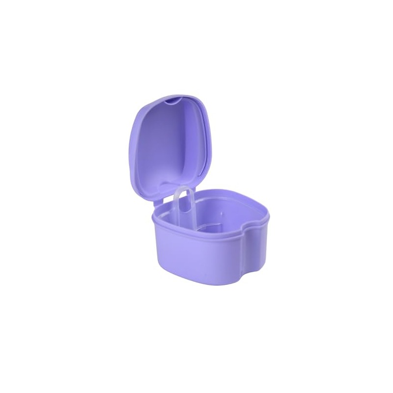 Genco Dental Denture Case, Denture Box with Strainer, Night Cleaner