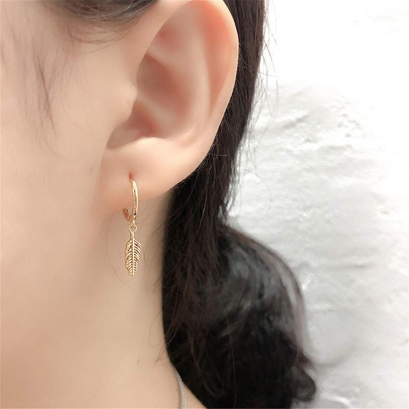 Huggie Small Sleeper Hoop Earrings for Women Sterling Silver Cubic