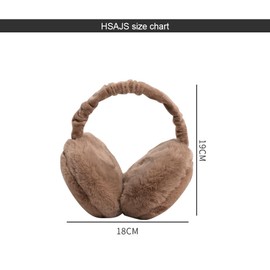 HSAJS Earmuffs Women's Winter Plush Ear Warmers Foldable Warm Soft Fashion Ear Protection Cold Protection Earmuffs Cold Winter Accessories Outdoor Ear Cups for Women, khaki