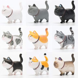 Fridge Magnets, Set of 9 Cats, 3D Design, Cute Magnets, Perfect for Refrigerators, Maps, Whiteboards, Offices, Great Gift (Set of 1)