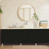 Papel Tapiz Autoadherible De Pared, Negro Liso, 10 Mx45 Cm