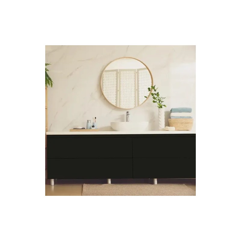 Papel Tapiz Autoadherible De Pared, Negro Liso, 10 Mx45 Cm