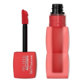 Maybelline Tinta para labios Super Stay Teddy Tint Tono Coquettish, 4.2ml - Tinta multiusos de larga duración, efecto mate difuminado hasta por 12H, textura suave a los labios, sin transferencias