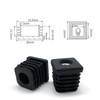 10PCS Black Plastic Nuts Pipe Plugs,Inserts for Square Tubes with