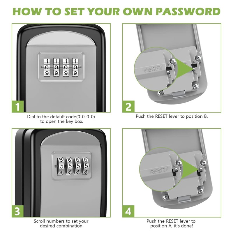 KeeKit Key Lock Box, Upgraded Key Safe Box for Lever