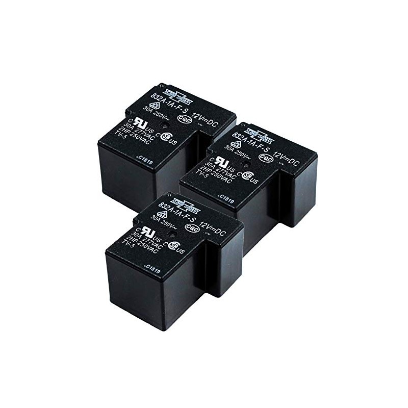 (Pack 3) Song Chuan 832A-1A-F-S Relay 30 A SPST (1