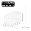 FZJ 20 Pack 10OZ Rectangle Clear Plastic Dessert Cups with